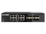 QNAP QSW-3216R-8S8T-US HALF-RACKMOUNT Switch QSW-3216R-8S8T-US, 16 Port Unmanaged Switch, 8 Port of 10GB E NBASE-T (10G/5G/2.5G/1G/100M) & 8 Port of 10GB E SFP+