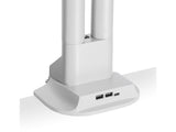 HAT Design Works CHG-CAP-E-WH Snap On Charging Cap for Dual E2 Monitor Arm, White, 2 USB-A, 1 USB-C