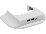 HAT Design Works CHG-CAP-E-WH Snap On Charging Cap for Dual E2 Monitor Arm, White, 2 USB-A, 1 USB-C