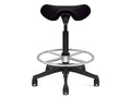 Humanscale F500GCF57FTKNSC Freedom Active Pony Stool with Counter Height Cylinder - Navy Corde 4 Fabric