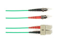 Black Box FOLZH10-003M-STSC-GN 10 GIG MM FO Patch Cable Duplx, Lszh, GN, Stsc, 3M