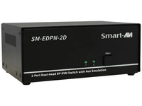 SmartAVI SM-EDPN-2D-S 4K60 DisplayPort, 2-Port, Dual-Head, KVM Switch with Emulation, Audio and USB 2.0 Support.