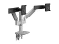 Humanscale X2NTNDBSDSBDSB12 M/flex 2.1 with Combo Mount for DUAL Monitors - Monitor Sliders and 12 POST - Silver with Gray TRIM