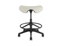 Humanscale F300GTL13FWKNSC Freedom Saddle Stool with Desk Height Cylinder - Glacier Ticino Leather