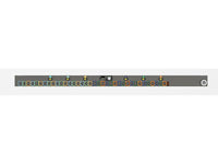 Vertiv VP7N50A1 rPDU, Switched Outlet Level Monitoring EC, 50A, 208V Delta, 14.4kW, Vertical, (24) Locking IEC C13, (12) Locking IEC C19