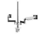 Humanscale X8NTNDBWETBETB30 M/Flex 8.1 with Combo Mount for Dual Monitors - Monitor Tilts and 30 Post - Polished Aluminu