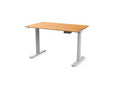 Humanscale FYH12TS3060BM EFloat Go 2.0 Sit/Stand T-Foot Style Table with 30IN x 58IN Bamboo Surface and T-Foot Style Silver Base