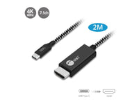 SIIG CB-TC0B12-S1 USB-C to HDMI Cable 6 ft (2M), 4K@30Hz Video Output, Plug & Play, for MacBook, iPad Pro, Samsung Galaxy, Nintendo Switch, to HDMI Monitors & Pro