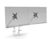 HAT Design Works 5902-248 Dual Evo - Dual Monitor Arm, White, holds 1-15 lbs per monitor, up to 27IN screen