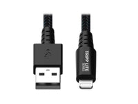 Eaton Tripp Lite M100-006-GY-MAX Heavy-Duty USB-A to Lightning Sync/Charge Cable, UHMWPE and Aramid Fibers, MFi Certified - 6 ft. (1.83 m)