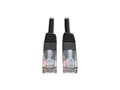 Eaton Tripp Lite N002-001-BK Cat5e 350 MHz Molded (UTP) Ethernet Cable (RJ45 M/M), PoE - Black, 1 ft. (0.31 m)