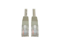 Eaton Tripp Lite N002-001-GY Cat5e 350 MHz Molded (UTP) Ethernet Cable (RJ45 M/M), PoE - Gray, 1 ft. (0.31 m)