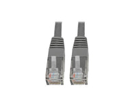 Eaton Tripp Lite N200-015-GY Cat6 Gigabit Molded (UTP) Ethernet Cable (RJ45 M/M), PoE, Gray, 15 ft. (4.57 m)