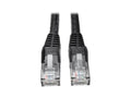 Eaton Tripp Lite N201-001-BK Cat6 Gigabit Snagless Molded (UTP) Ethernet Cable (RJ45 M/M), PoE, Black, 1 ft. (0.31 m)