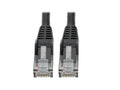 Eaton Tripp Lite N201-06N-BK Cat6 Gigabit Snagless Molded (UTP) Ethernet Cable (RJ45 M/M), PoE, Black, 6-in. (15.24 cm)