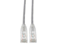 Eaton Tripp Lite N201-S01-GY Cat6 Gigabit Snagless Slim UTP Ethernet Cable (RJ45 M/M), PoE, Gray, 1 ft. (0.31 m)
