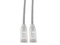 Eaton Tripp Lite N201-S01-GY Cat6 Gigabit Snagless Slim UTP Ethernet Cable (RJ45 M/M), PoE, Gray, 1 ft. (0.31 m)