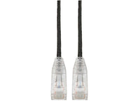 Eaton Tripp Lite N201-S02-BK Cat6 Gigabit Snagless Slim UTP Ethernet Cable (RJ45 M/M), PoE, Black, 2 ft. (0.61 m)