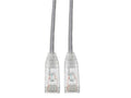 Eaton Tripp Lite N201-S6N-GY Cat6 Gigabit Snagless Slim UTP Ethernet Cable (RJ45 M/M), PoE, Gray, 6-in. (15.24 cm)