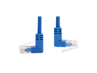 Eaton Tripp Lite N204-S02-BL-UD Up/Down-Angle Cat6 Gigabit Molded Slim UTP Ethernet Cable (RJ45 Up-Angle M to RJ45 Down-Angle M), Blue