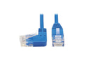 Eaton Tripp Lite N204-S05-BL-LA Left-Angle Cat6 Gigabit Molded Slim UTP Ethernet Cable (RJ45 Left-Angle M to RJ45 M), Blue, 5 ft. (1.52 m)