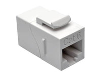 Eaton Tripp Lite N235-001-WH Cat6 Straight-Through Modular In-Line Snap-In Coupler (RJ45 F/F), White, TAA