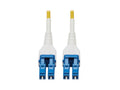 Eaton Tripp Lite N370-15M-AR 100G Duplex Singlemode 9/125 OS2 Armored Fiber Optic Cable (LC/LC Duplex M/M), LSZH, Yellow, 15 m (49.2 ft.)