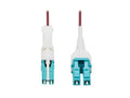 Eaton Tripp Lite N822L-01M-MG 400G Duplex Multimode 50/125 OM4 Fiber Optic Cable (CS-PC/LC-PC), Round LSZH Jacket, Magenta, 1 m