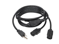Eaton Tripp Lite P006-006-2 Y Splitter Power Cable, NEMA 5-15P to 2x C13 - 10A, 125V, 18 AWG, 6 ft. (1.83 m), Black