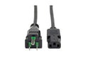 Eaton Tripp Lite P006-C08-HG10 Hospital-Grade Power Cord, NEMA 5-15P to C13 - Green Dot, 10A, 125V, 18 AWG, 8 ft. (2.43 m) Coiled Cord, Black