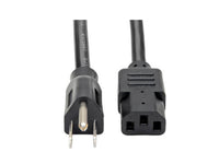 Eaton Tripp Lite P007-003 Computer Power Cord, NEMA 5-15P to C13 - Heavy-Duty, 15A, 125V, 14 AWG, 3 ft. (0.91 m), Black