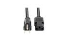Eaton Tripp Lite P007-012 Computer Power Cord, NEMA 5-15P to C13 - Heavy-Duty, 15A, 125V, 14 AWG, 12 ft. (3.66 m), Black