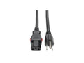 Eaton Tripp Lite P007-L06 Computer Power Cord, NEMA 5-15P to Locking C13 - Heavy-Duty, 15A, 125V, 14 AWG, 6 ft. (1.83 m), Black