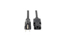 Eaton Tripp Lite P010-012 Desktop Computer Power Cable, NEMA 5-15P to C13 - 10A, 125V, 18 AWG, 12 ft. (3.66 m), Black