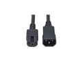 Eaton Tripp Lite P018-002 Power Cord C14 to C15 - Heavy-Duty, 15A, 250V, 14 AWG, 2 ft. (0.61 m), Black