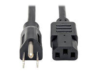 Eaton Tripp Lite P030-002-5 Desktop Computer Power Cord, NEMA 5-15P to C13, 5-Pack - 10A, 125V, 18 AWG, 2 ft. (0.61 m), Black