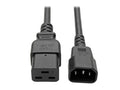 Eaton Tripp Lite P047-004 Power Cord, C19 to C14 - Heavy-Duty, 15A, 250V, 14 AWG, 4 ft. (1.22 m), Black