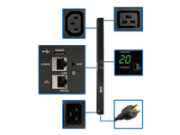Eaton PDUMNV20HV2LX 3.7kW Single-Phase 208/230V Monitored PDU - LX Platform, 18 C13, 2 C19 Outlets, C20 / L6-20P Inputs