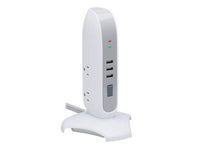 Eaton Tripp Lite TLP66USB 5-Outlet Surge Protector Tower, 3x USB Ports (3.1A Shared), 6 ft. Cord, 5-15P Plug, 1200 Joules, White