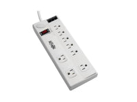 Eaton Tripp Lite TLP808TELTAA Protect It 8-Outlet Computer Surge Protector, 8 ft. (2.43 m) Cord, 3150 Joules, Tel/Modem/Fax Protection, TAA