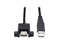 Eaton Tripp Lite U024-06N-PM USB 2.0 Panel Mount Extension Cable (A M/F), 6-in. (15.24 cm)