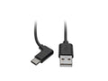 Eaton Tripp Lite U038-003-CRA USB-A to USB-C Cable, Right-Angle USB-C, USB 2.0, (M/M), 3 ft. (0.91 m)