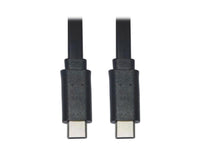 Eaton Tripp Lite U040-003-C-FL USB-C Flat Cable (M/M), USB 2.0, Black, 3 ft. (0.91 m)