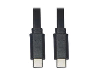 Eaton Tripp Lite U040-006-C-FL USB-C Flat Cable (M/M), USB 2.0, Black, 6 ft. (1.83 m)