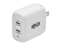 Eaton Tripp Lite U280-W02-40C2-G Dual-Port Compact USB-C Wall Charger - GaN Technology, 40W PD Charging (20W+20W or 30W), White