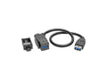 Eaton Tripp Lite U325-001-KPA-BK USB 3.0 All-in-One Keystone/Panel Mount Coupler Cable (F/F), Angled Connector, Black, 1 ft. (0.31 m)