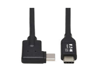 Eaton Tripp Lite U420-02M-RA USB-C Cable (M/M) - USB 3.2 Gen 1 (5 Gbps), Thunderbolt 3 Compatible, Right-Angle Plug, 2 m (6.6 ft.)