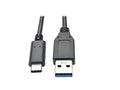 Eaton Tripp Lite U428-003 USB-C to USB-A Cable (M/M), USB 3.2 Gen 1 (5 Gbps), Thunderbolt 3 Compatible, 3 ft. (0.91 m)