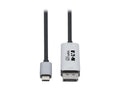 Eaton Tripp Lite U444-006-DP8SE USB-C to DisplayPort 1.4 Active Adapter Cable (M/M), UHD 8K, Black/Silver, 6 ft. (1.8 m)