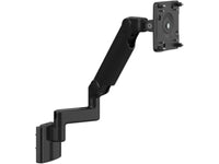 Humanscale M21NTNHBCTB M2.1 Monitor Arm with Hardwall Mount, 4 Straight Link and Dynamic Link, Black with Black Trim